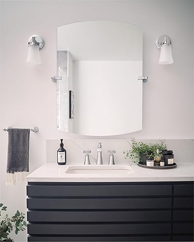 Miniatura 3 de Moen TS6985 Flara - Kit de moldura de grifo de baño con mango cruzado de 7.9 in, requiere válvula, cromado