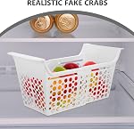 Adjustable Small Freezer Basket Storage Bin Retractable Design for Chest Freezer and Kitchen