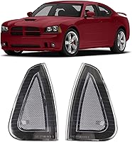 Vista 2 de Fydun 2 piezas de luz de giro delantero Asamblea cubierta de lámpara de marcador lateral 4806218AD para LX 2006‑2010 (blanco)