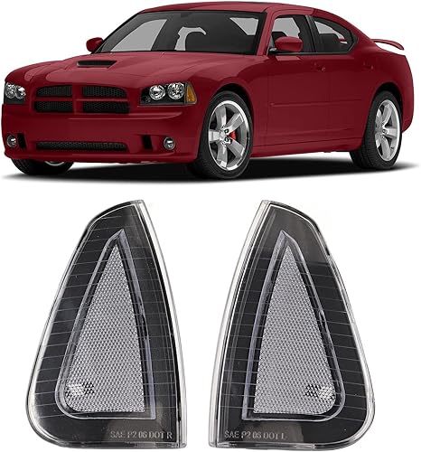 Miniatura 2 de Fydun 2 piezas de luz de giro delantero Asamblea cubierta de lámpara de marcador lateral 4806218AD para LX 20062010 (blanco)