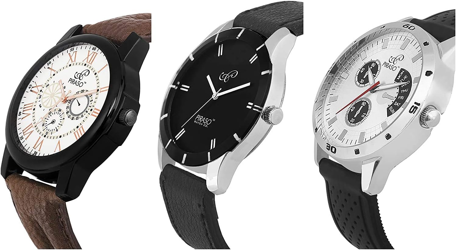 Piraso Analog Black Dial Men's Watch-P3-11