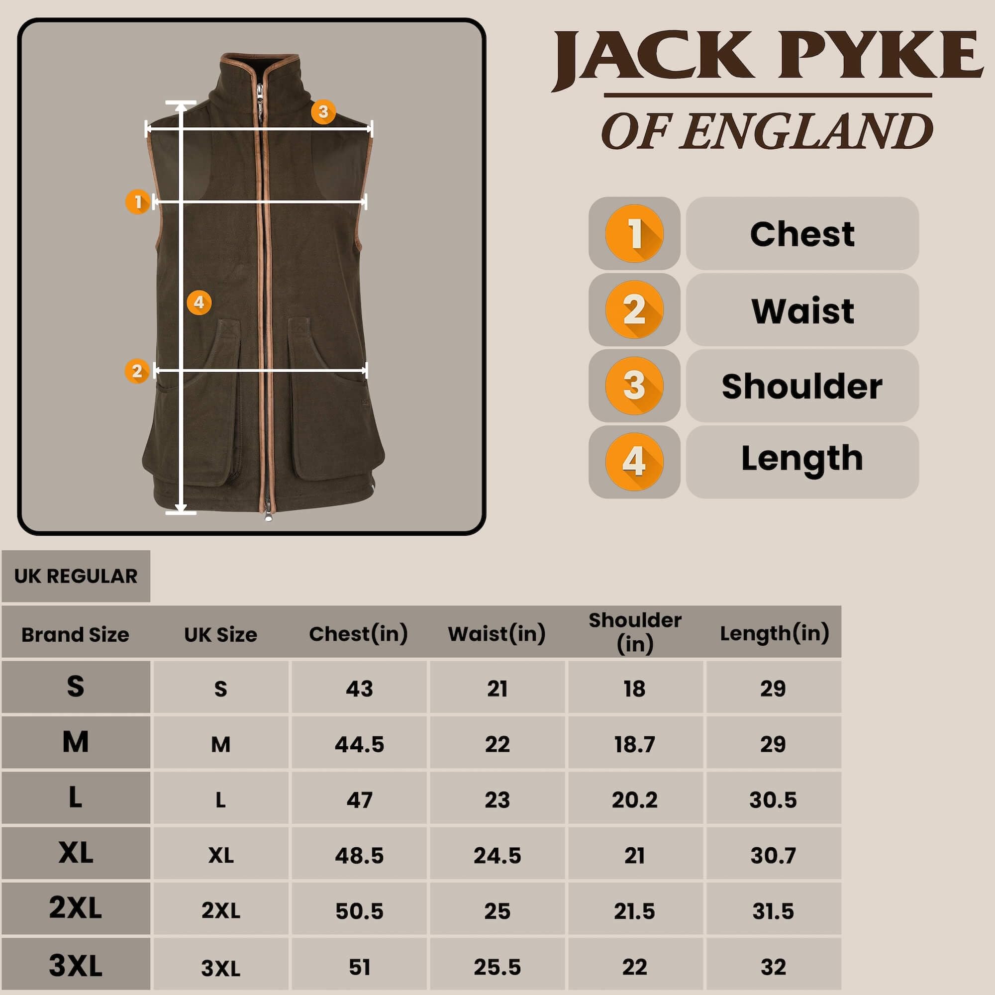 JACK PYKE Chaleco de bolsillo grande Shooters