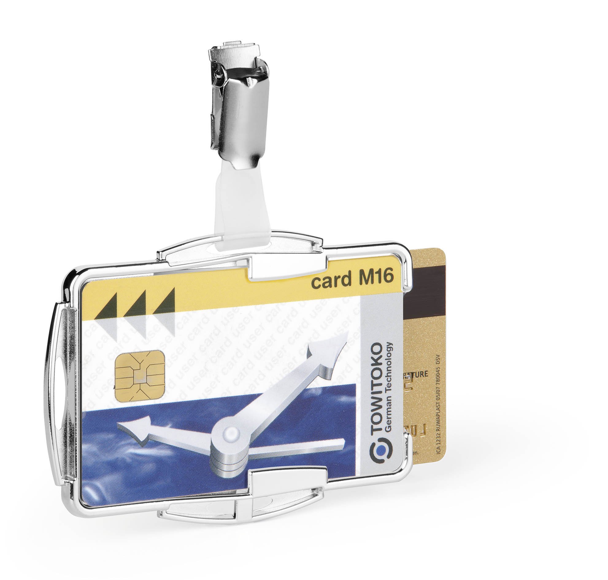 Durable Kartenhalter Rfid Secure Duo, Rfid Schutz für 2 Karten, Packung à 10 Stück, silber, 890223