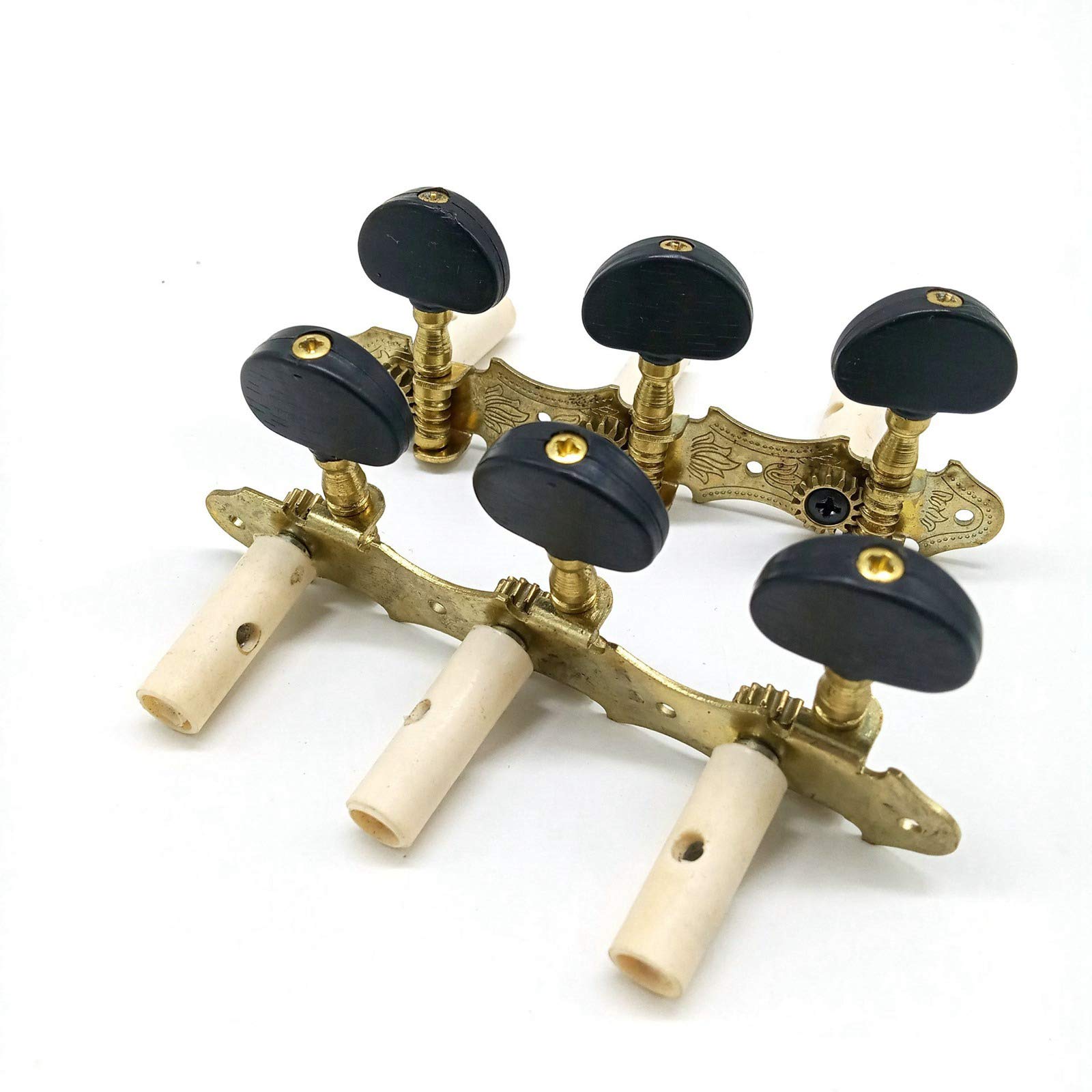 Gauche Droite Guitare Classique Cordes de RéGlage Piquets MéCaniques MéCaniques Accordeurs CléS 3L3R Accessoires de Guitare Professionnels, Noir