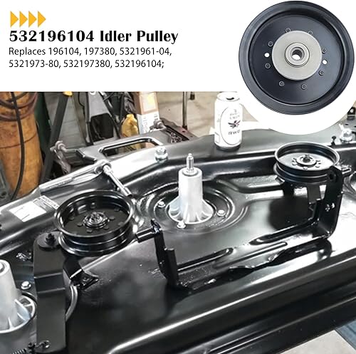 Miniatura 2 de 532196104 Polea tensora Sustituye Husqvarna 532196104 Polea tensora Husqvarna, 532197380 Polea tensora Husqvarna, 196104, 197380 para Husqvarna
