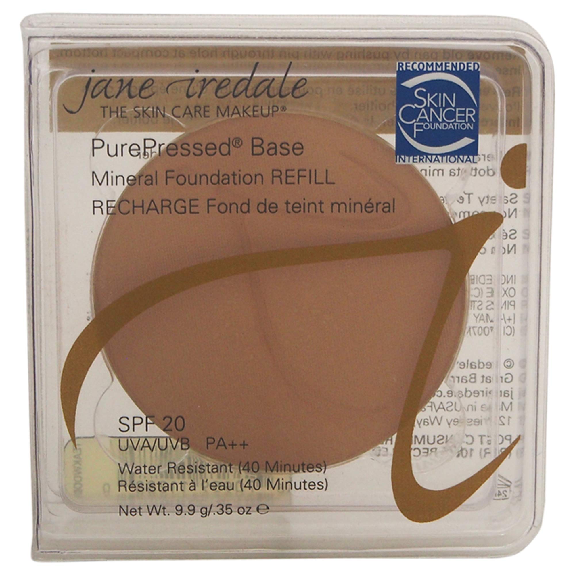 jane iredale -Pressed Powder Refill - Teakwood SPF 20 Beruhigt sensible Haut (Rosazea/Akne) Deckt Rötungen ab