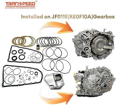 TRANSPEED JF011E RE0F10A F1CJA CVT Automatic Transmission Rebuild Kit, Auto Master Rebuild Kit With Oil Filter Clutch Steel Plates for Nissan Altima Rogue Sentra Jeep Compass Citroen Dodge