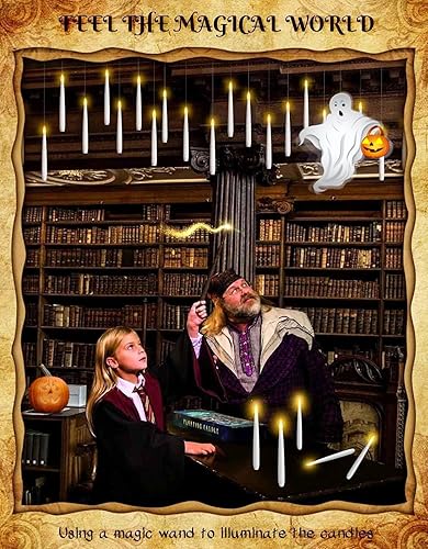 Miniatura 3 de Velas flotantes de decoración de Navidad, velas flotantes con varita mágica, velas flotantes sin llama (temporizador de 618 horas), velas eléctricas