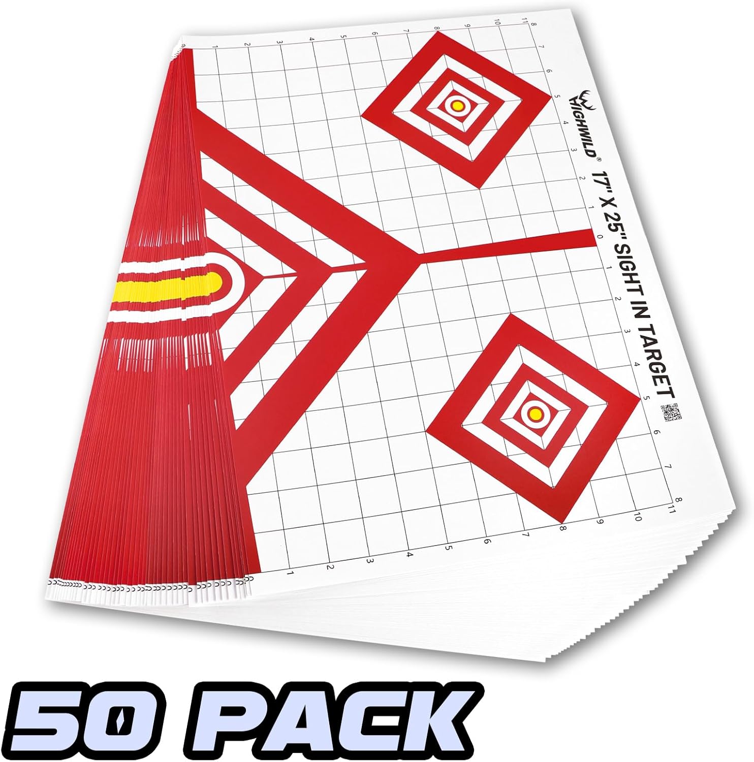 Highwild Sight in Shooting Range Paper Target - 17X25 Inches - Suitable for Handguns, Rifles, Airguns, BB Guns