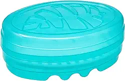 Marilu Saboneteira Oval Verde com Grelha - Ideal para Viagens e Banheiros - Design Prático e Durável