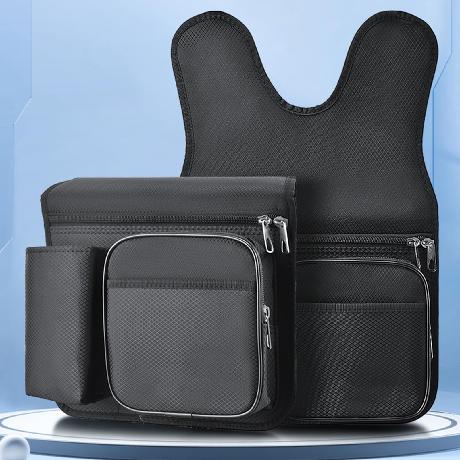Bolsa lateral para silla de playa – Bolsa para reposabrazos para silla de pesca hecha de tela Oxford engrosada, gran capacidad, resistente al agua, organizador lateral para silla, fácil de