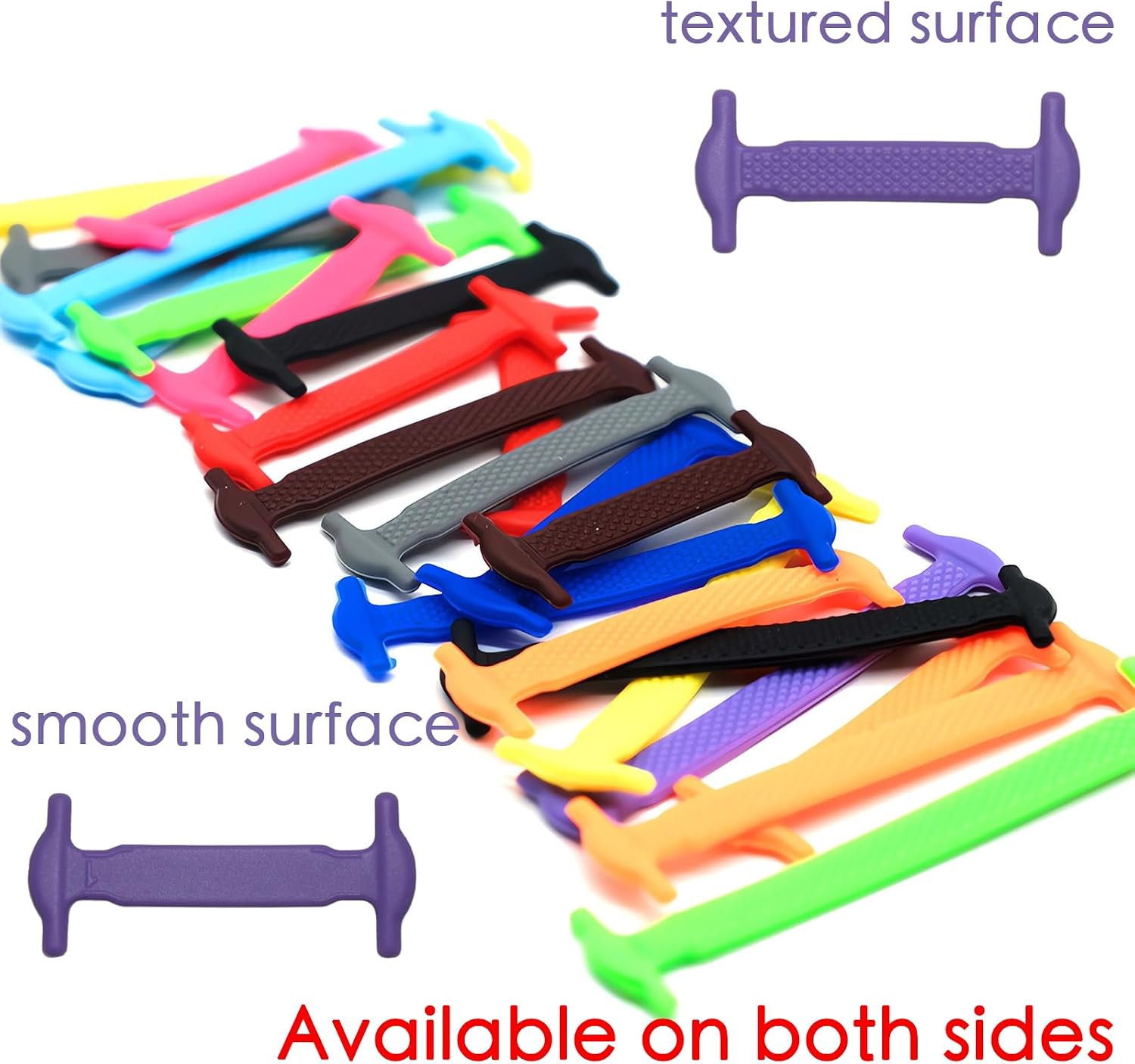 No Tie Shoelaces for Kids and Adults Stretch Silicone Elastic No Tie Shoe Laces
