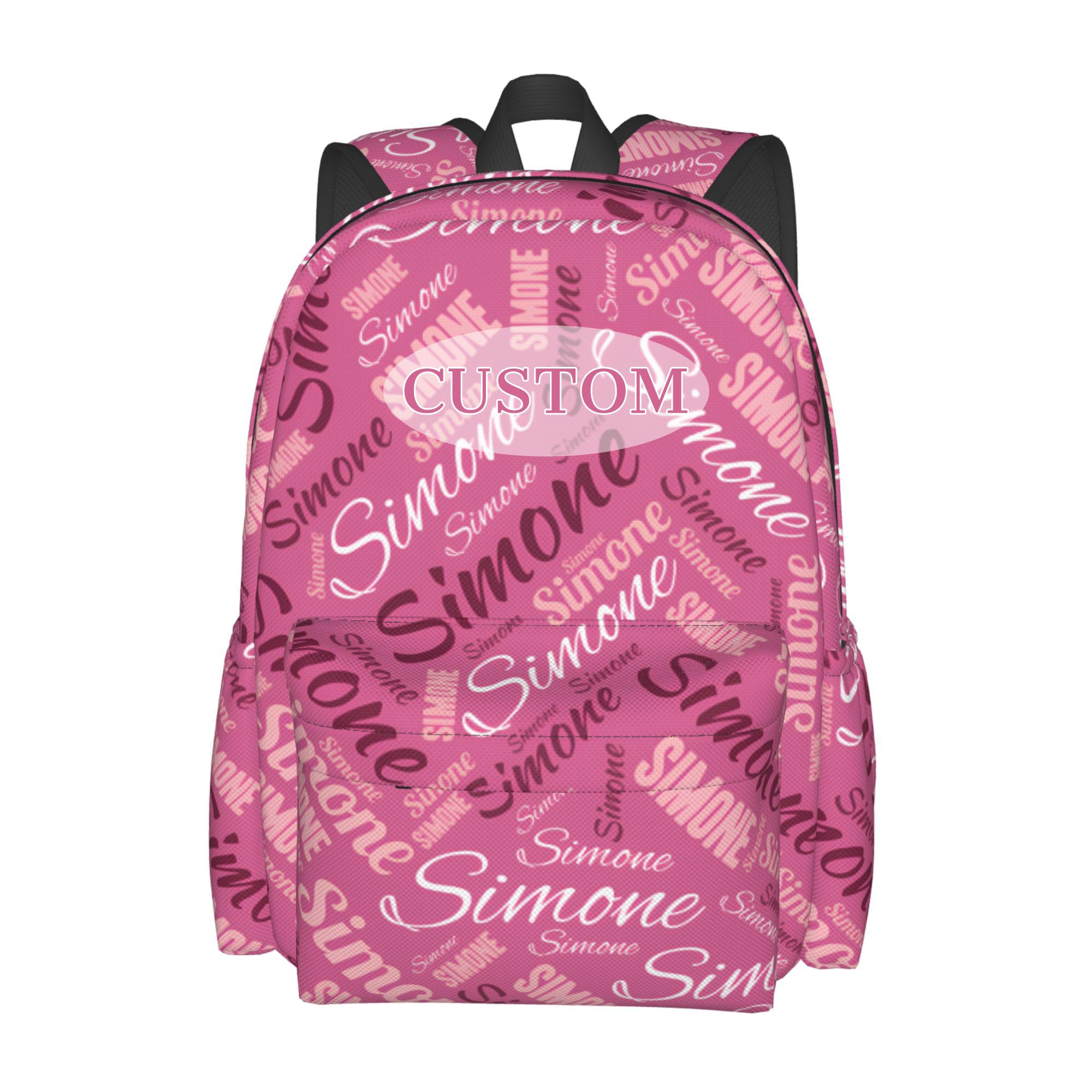 NoutAT Custom Backpack With Name - 17 Inch Personalized School Backpacks - Customized Your Own Design Backpack for Boys Girls