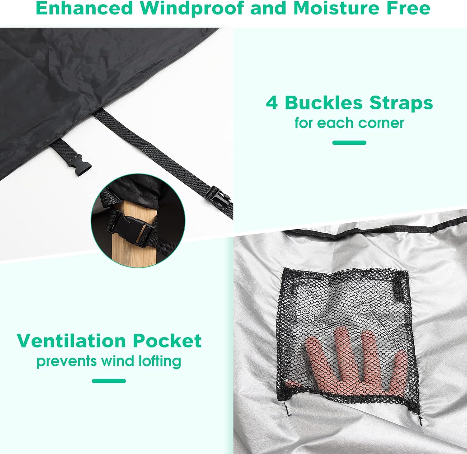 Outdoor Furniture Covers Waterproof, 37”L x 30”W x 31”H Patio Furniture Set Cover, Outdoor Table Chair Set Cover- Outside Deck Waterproof Fire Pit Covers Water Resistant Large