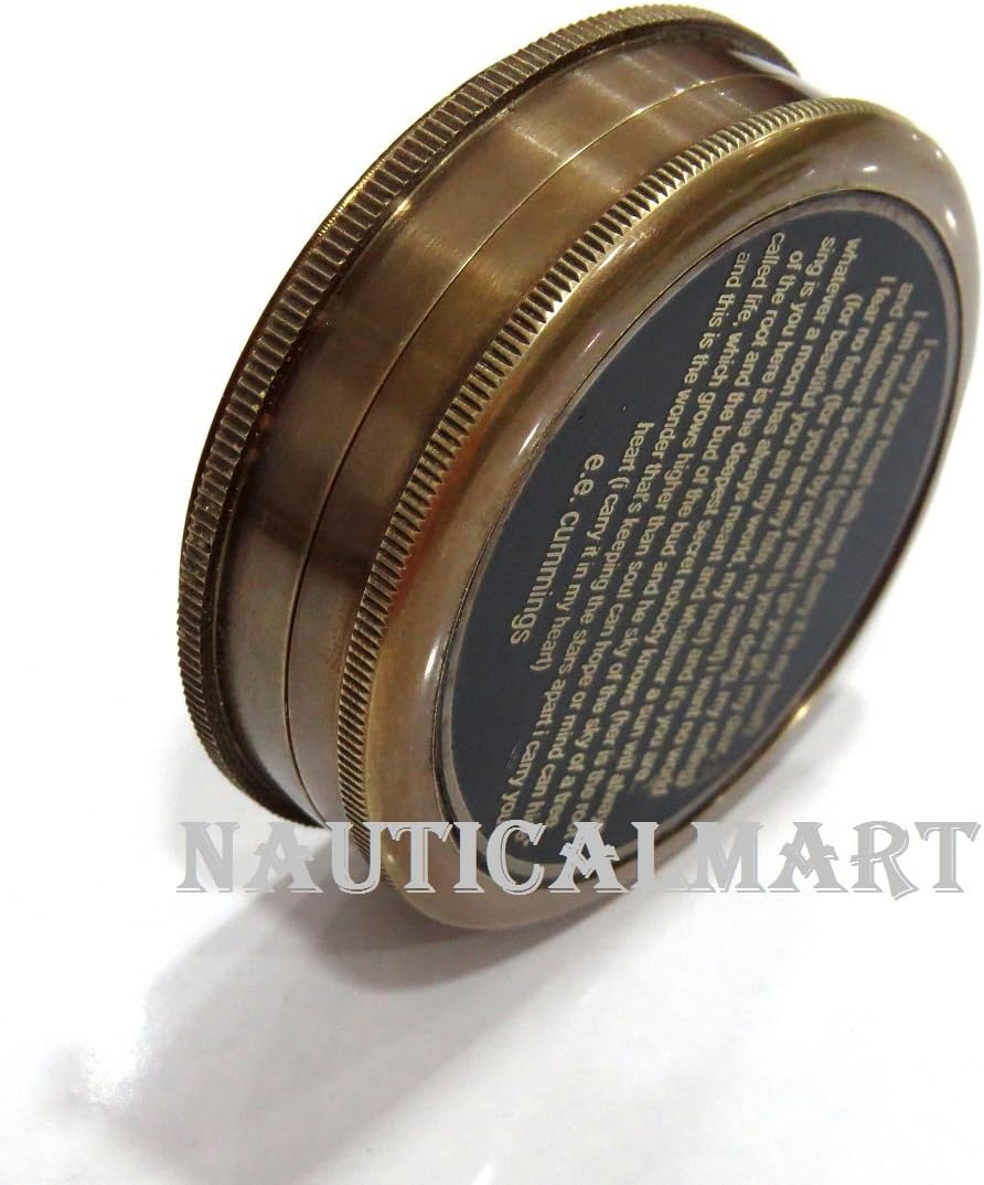 NauticalMart I Carry Your Heart Romantic Poem Compass