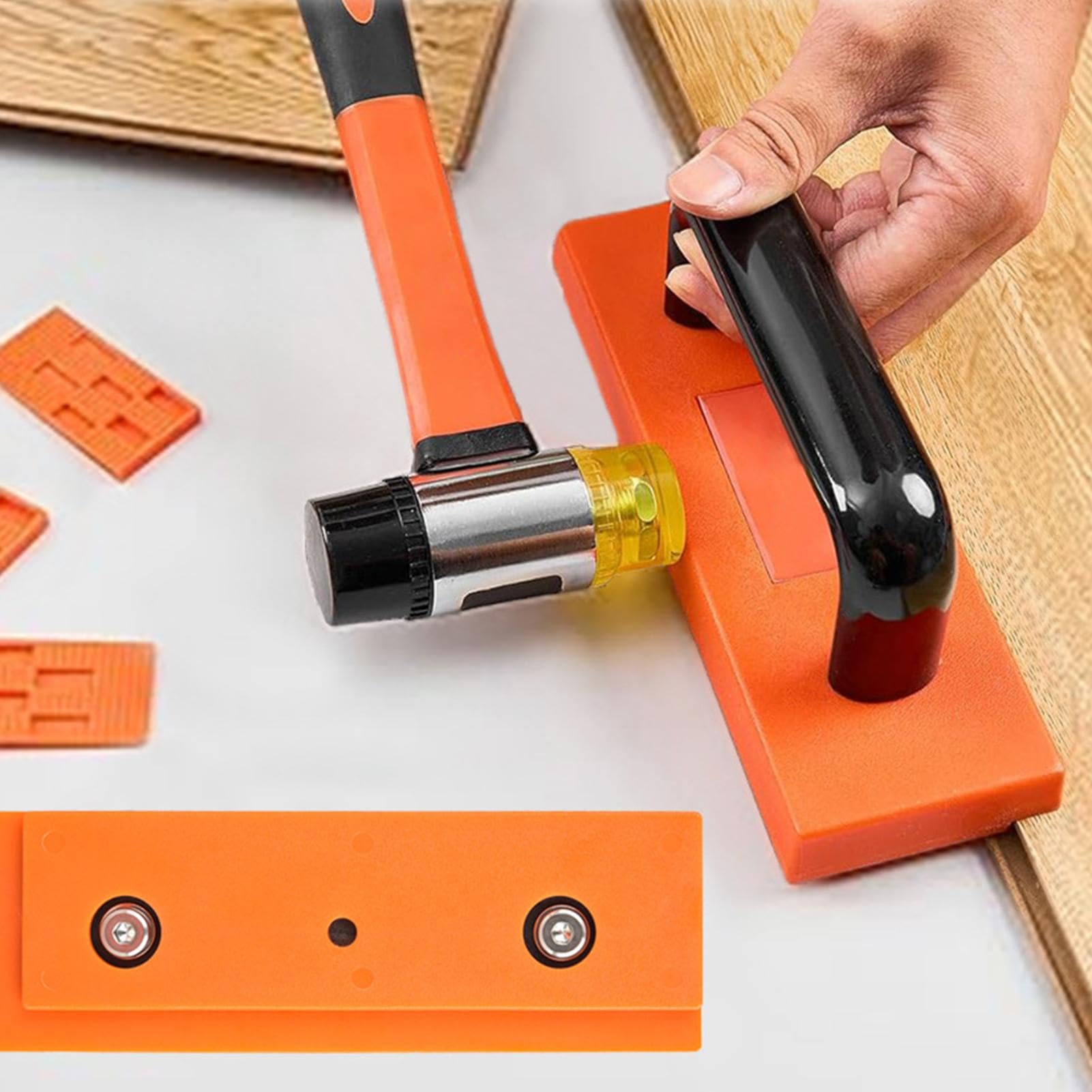 Kit Per La Del Pavimento Set Di Battitura E Mazza | Attrezzi Per Pavimenti Laminati Per Sottopavimento Parquet Casa Laboratorio Battiscopa Tavole Progetto Preparazione