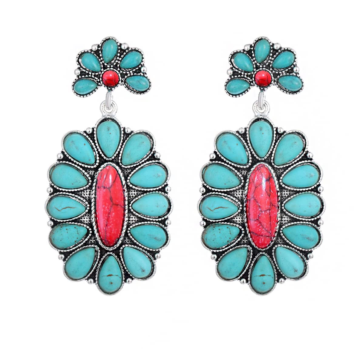 Yellow Chimes Earrings For Women Floral Designed Blue and Red Stone Studded elegant Drop Earrings For Women and Girls (B0BDQPC4CB) Amazon Price History, Amazon Price Tracker