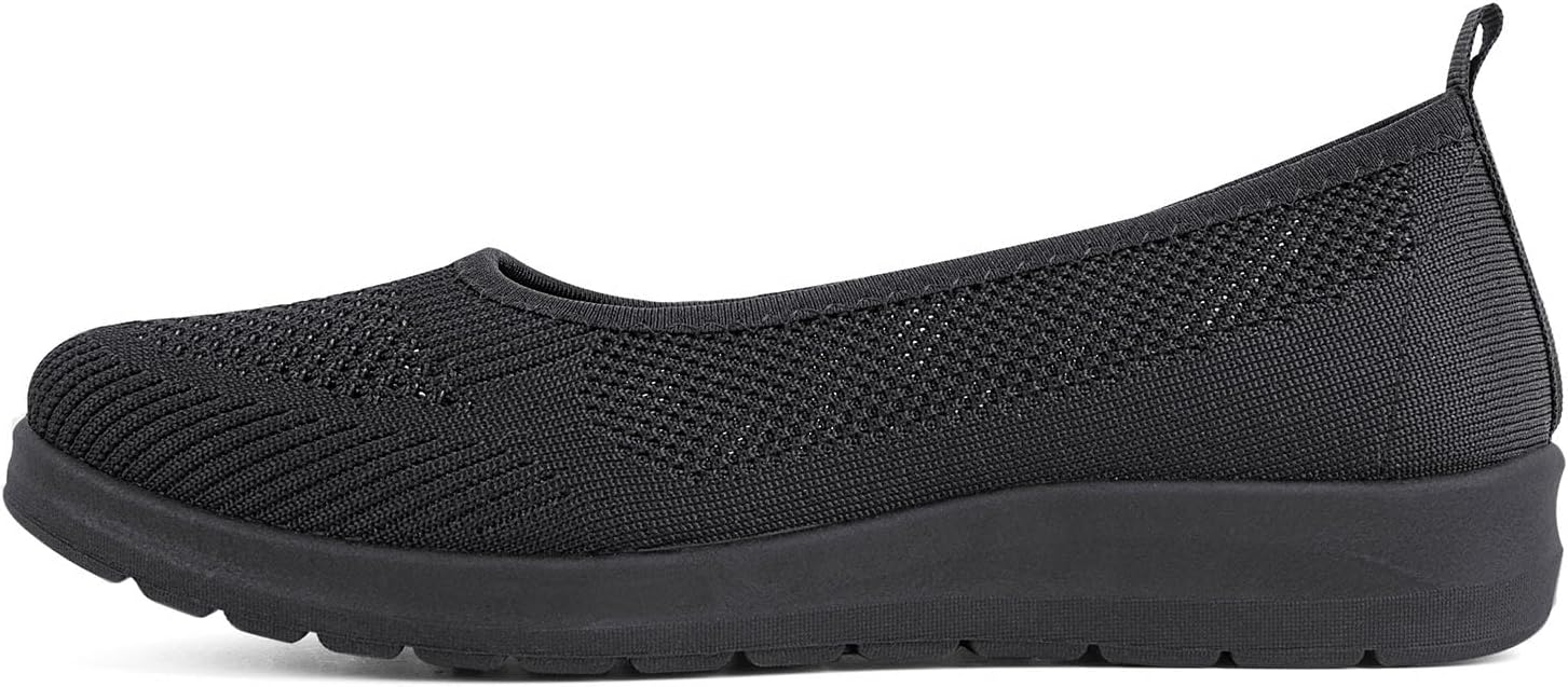 MUSSHOE Slip-on Womens Walking Shoes：Round Toe Mesh Sneakers：Comfortable Classic Casual Breathable Lightweight Loafers Flats for Mature Women Aged 30-60 - Image 2