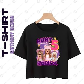 Custom Birthday Family Matching Shirts robux Family Personalized Shirts Robux Characters T-Shirts Video Games t-Shirt, Blocks Girl Shirt Camiseta personalizada de Video Juegos White,Black