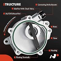 Vista 3 de Bomba de vacío de freno A-Premium Compatible con Volkswagen Jetta/Passat 2006-2008, Golf R 2012, Eos 2008-2009, GTI 2007-2008 y Audi A4 2005-2009