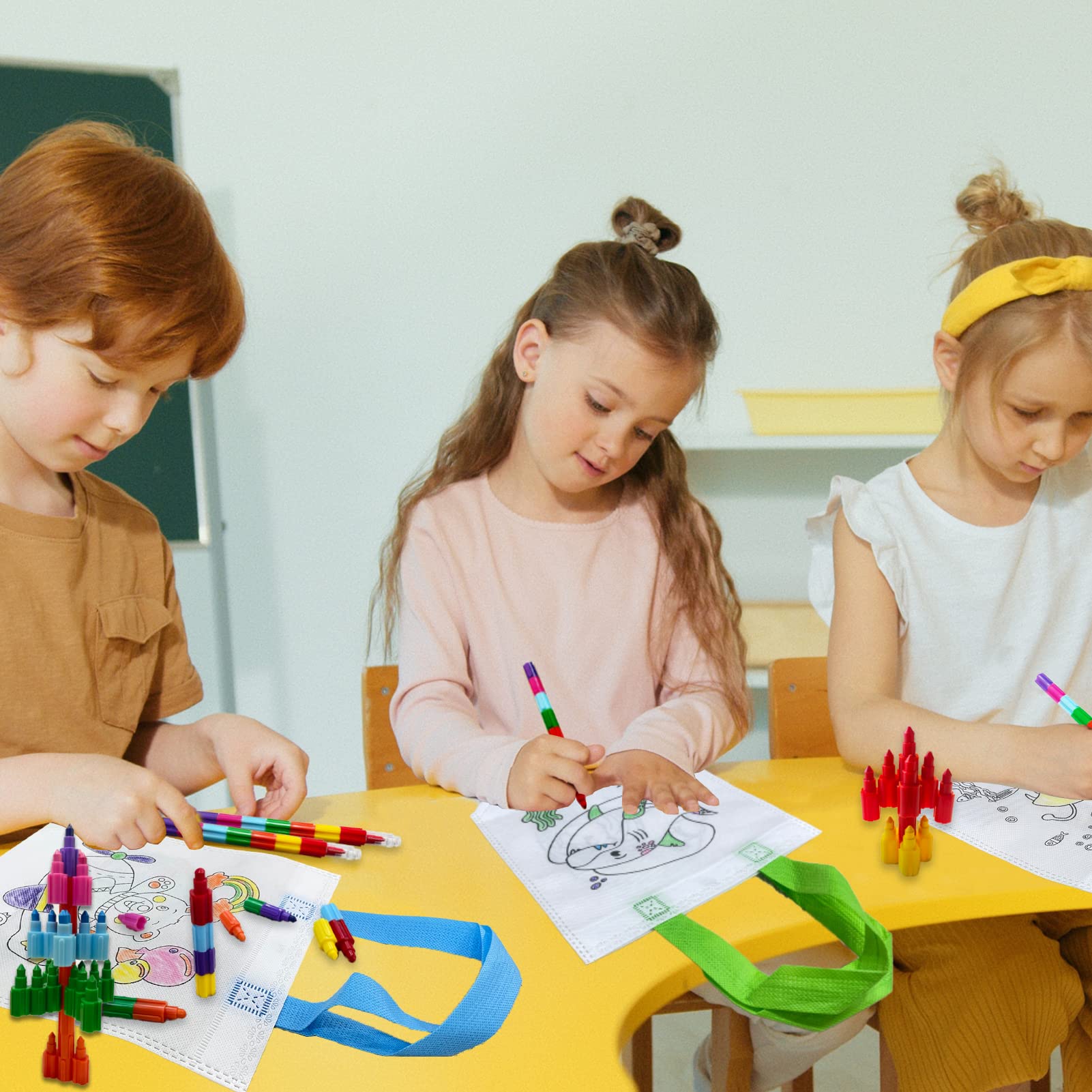 ICEPAPA, 12 Colouring Books For Children And 12 Crayons (7 Colors In 1), Ini Colouring Books