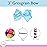 3 Inch Grosgrain Bow for Little Girls- Set of 2 (Sky Blue)