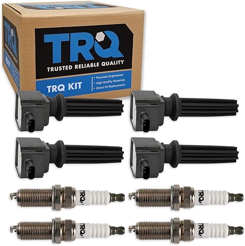 Miniatura 75 de TRQ Kit de bobina de encendido y bujía Iridium 12 piezas compatible con Ford Explorer 2020-2021 Police Interceptor Utility Lincoln Aviator con V6