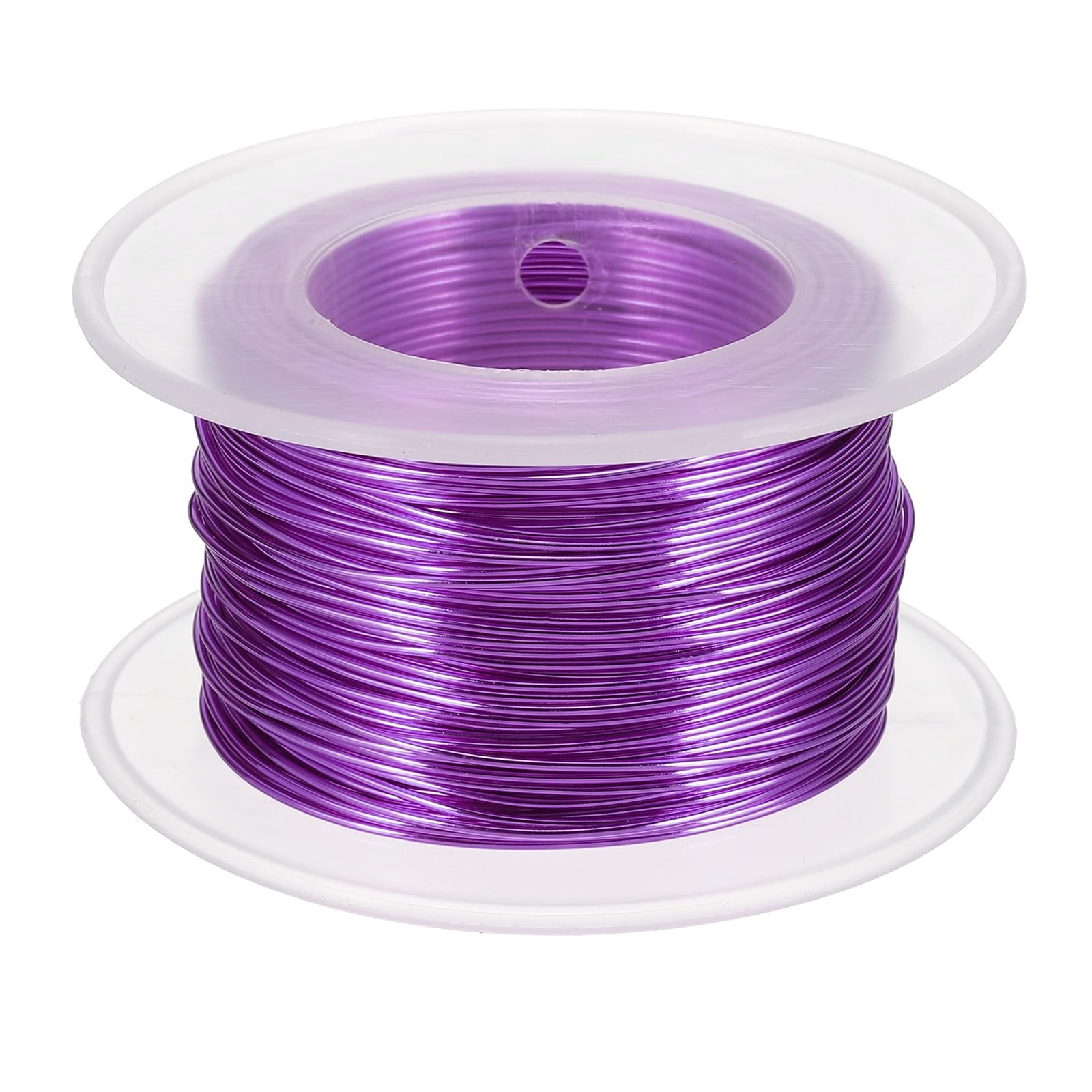 Alambre para hacer joyas de calibre 20, hilo de aluminio flexible morado de 100 pies
