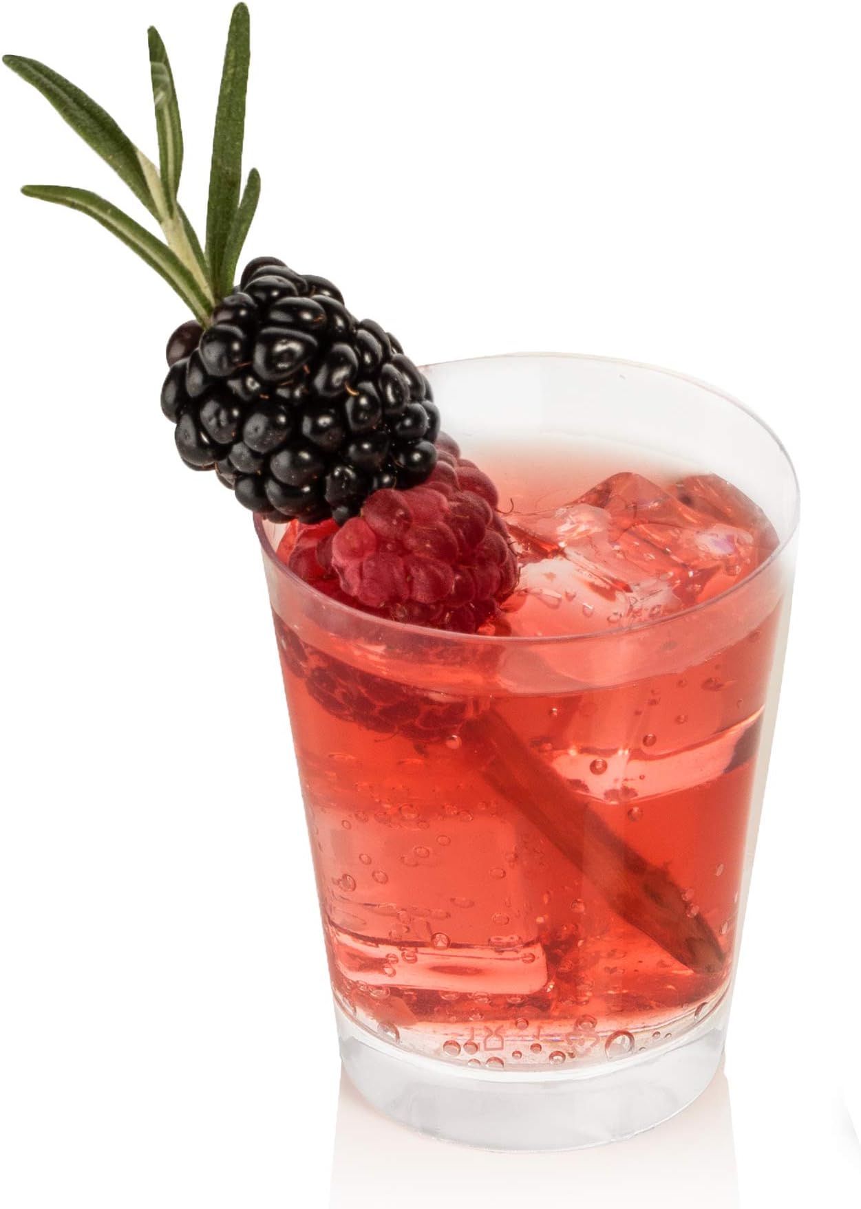 Loreso Dessert Cups - Round Clear Plastic Disposable Shooter Cups for Serving Desserts, Fruits & Appetizers - Elegant Mini Circular Cups for Parties, Weddings, Sampling, Tasting - Reusable ( 48CT )