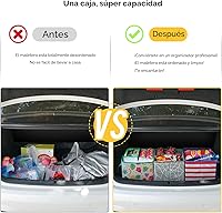 Vista 5 de BALEINE Paquete de 3 bolsas reutilizables para comestibles, bolsas de compras plegables para comestibles con parte inferior reforzada y asas