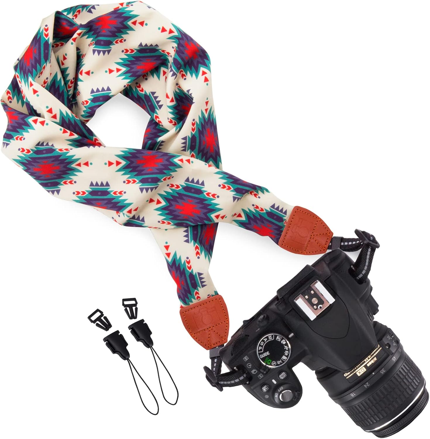 Amazon.com : Wolven Soft Scarf Camera Neck Shoulder Strap Belt ...