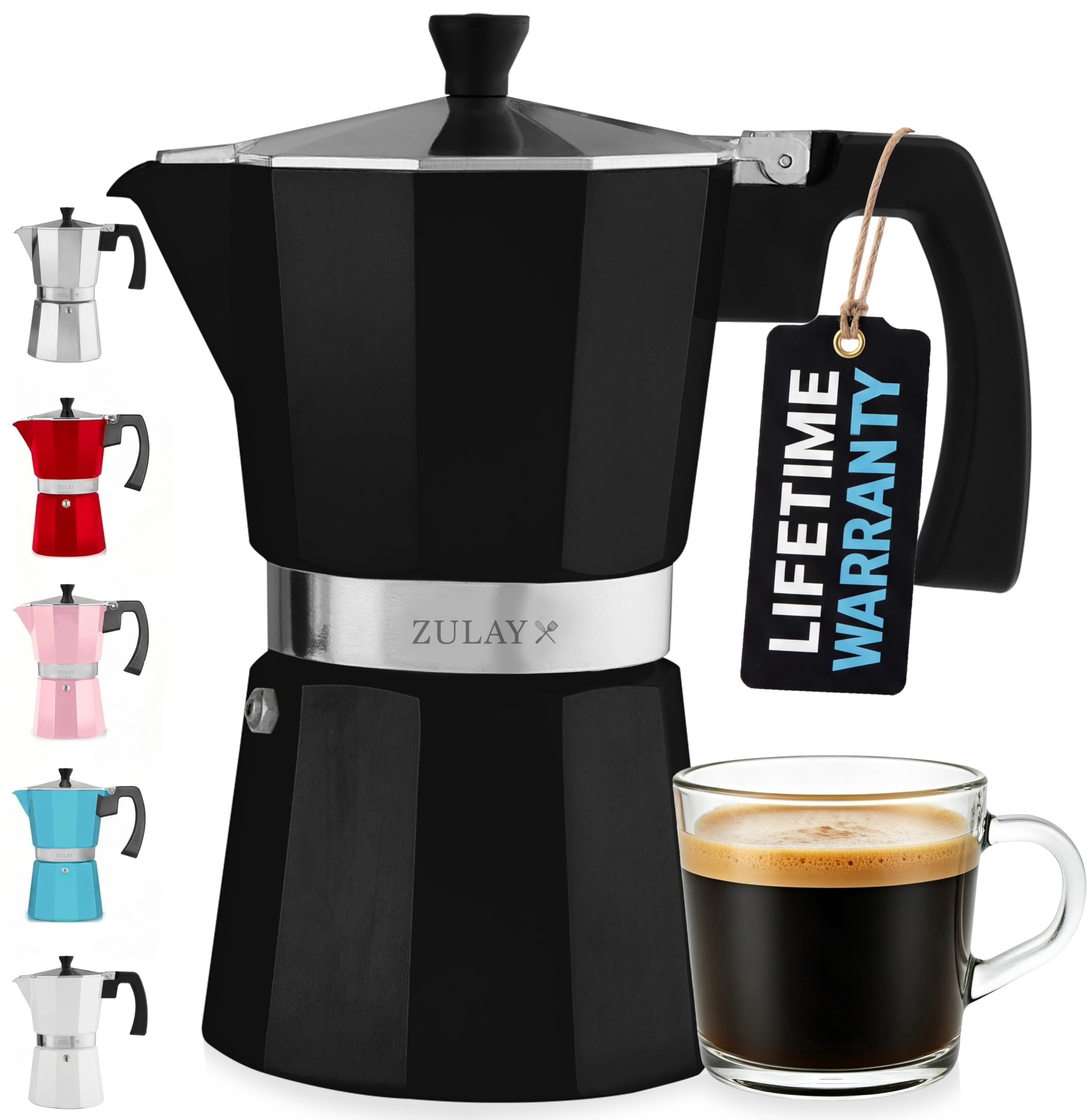 Zulay Moka Pot Espresso Stovetop Coffee Maker