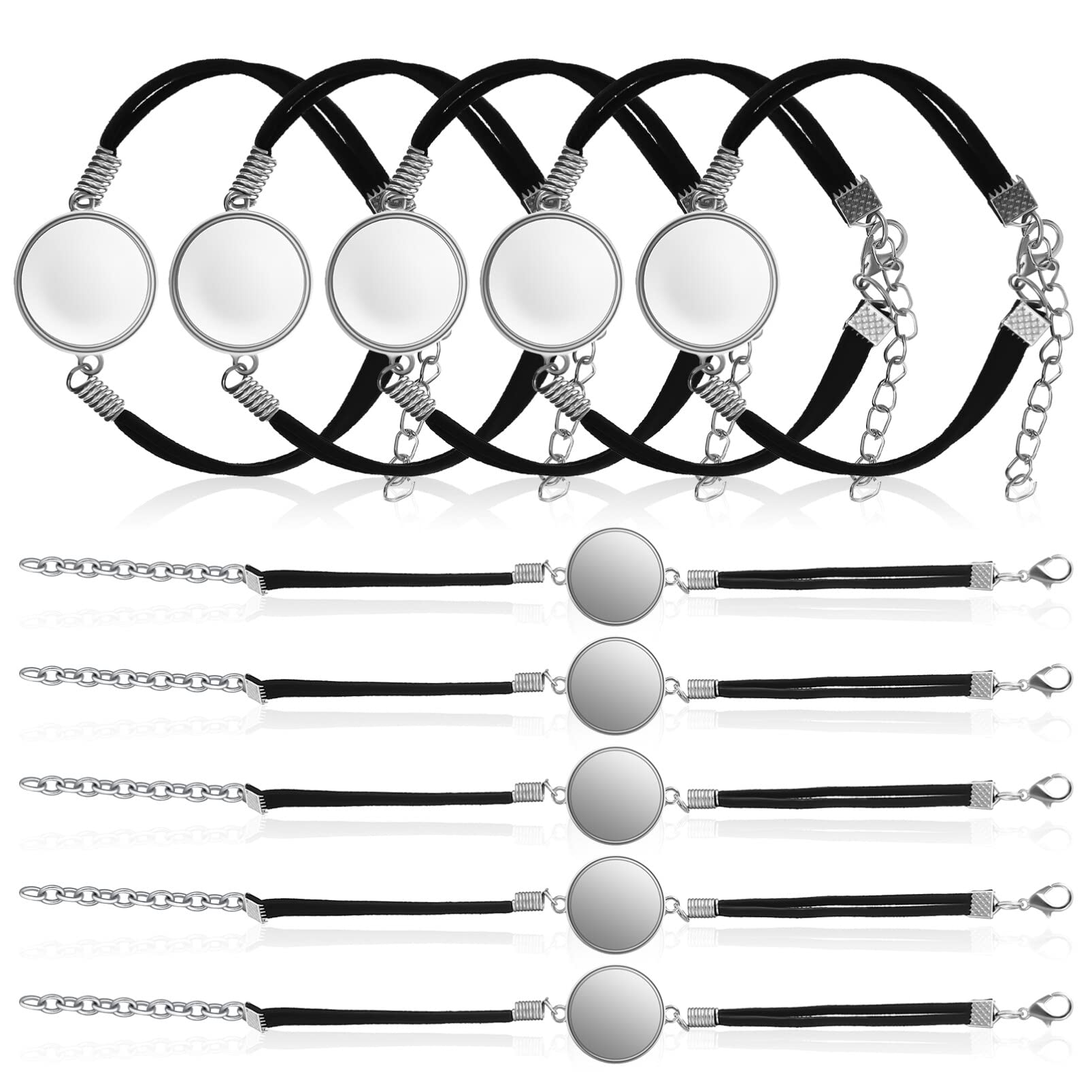 Bracelets avec cabochons en verre STOBOK pour création de bijoux DIY et loisirs créatifs