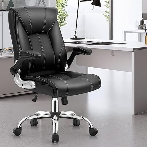 SEATZONE Silla de oficina con respaldo alto, silla de escritorio para computadora, sillas ejecutivas ergonómicas con ruedas y reposabrazos