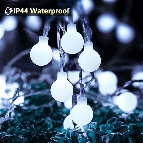 Miniatura 4 de Toodour Guirnalda de luces de Navidad, 40 pies, 120 luces LED de Navidad que cambian de color, 11 modos, temporizador, luces de hadas de globo