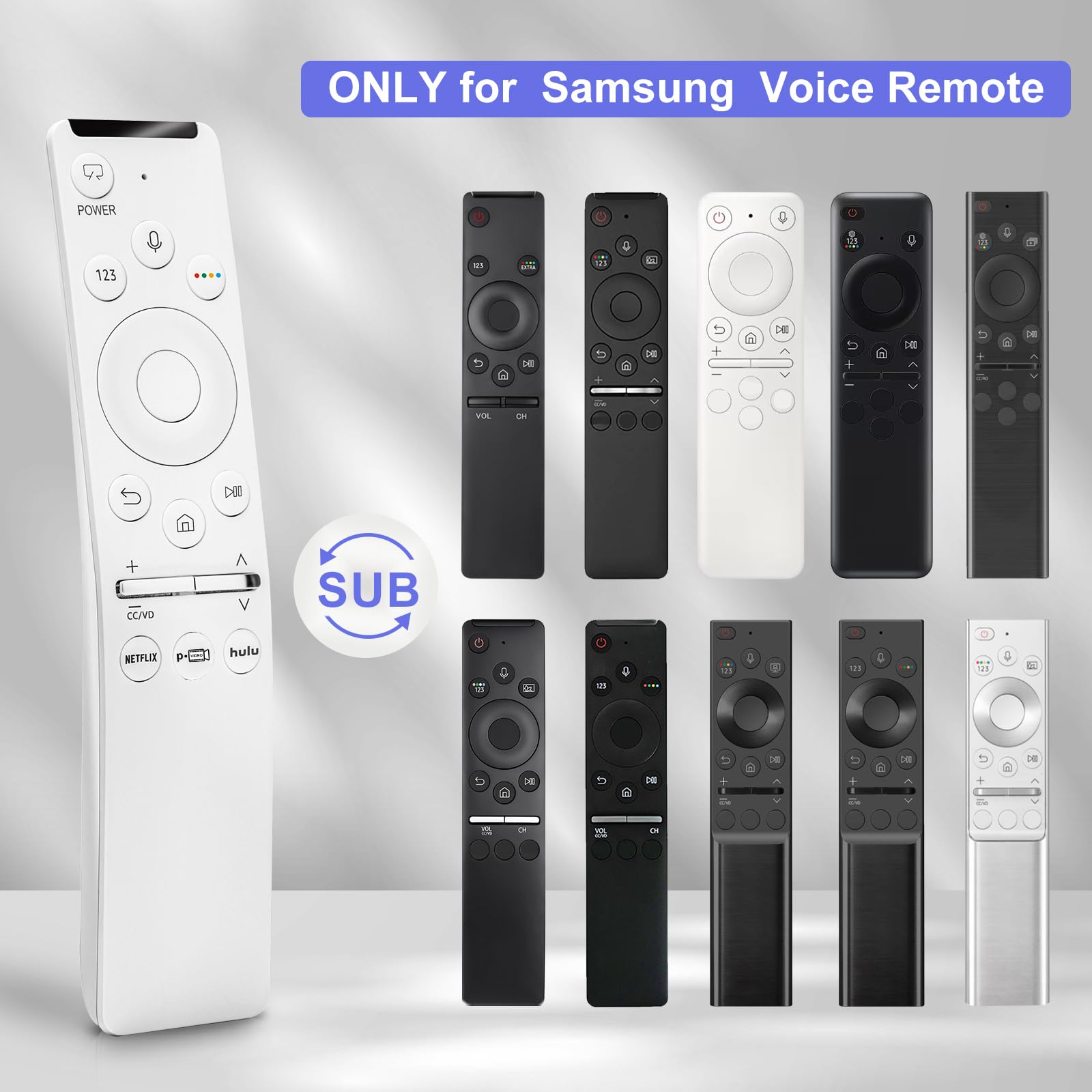 Repuesto de voz para mando a distancia de TV Samsung, compatible con todos los mandos a distancia Samsung Smart TV