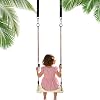 Wooden Swing | Swing Sets for Backyard for Boys - Sensory Game Seat Chairs Equipment for Children Patio Porch Playground Nursery Garden