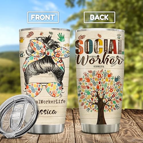 Miniatura 9 de Regalos de oficial de policía personalizados Back The Blue Tumbler Bandera de Estados Unidos, Academia de Policía, regalos de graduación para