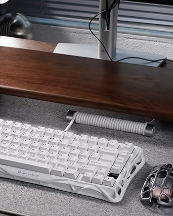 GravaStar Sarmal Aviator USB to Type-c Mekanik Klavye Uyumlu Oyuncu Kablosu, 1.85m, Beyaz