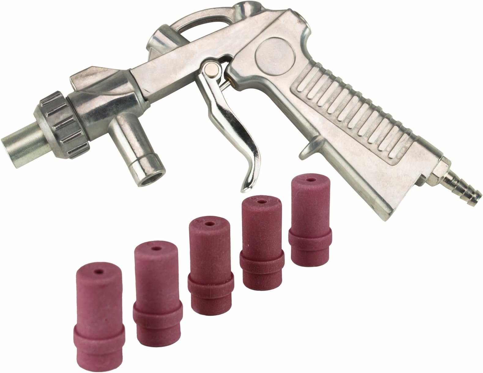 Blast Media Gun & (5) 4MM Nozzles for 25 60 90 Sandblast Cabinet