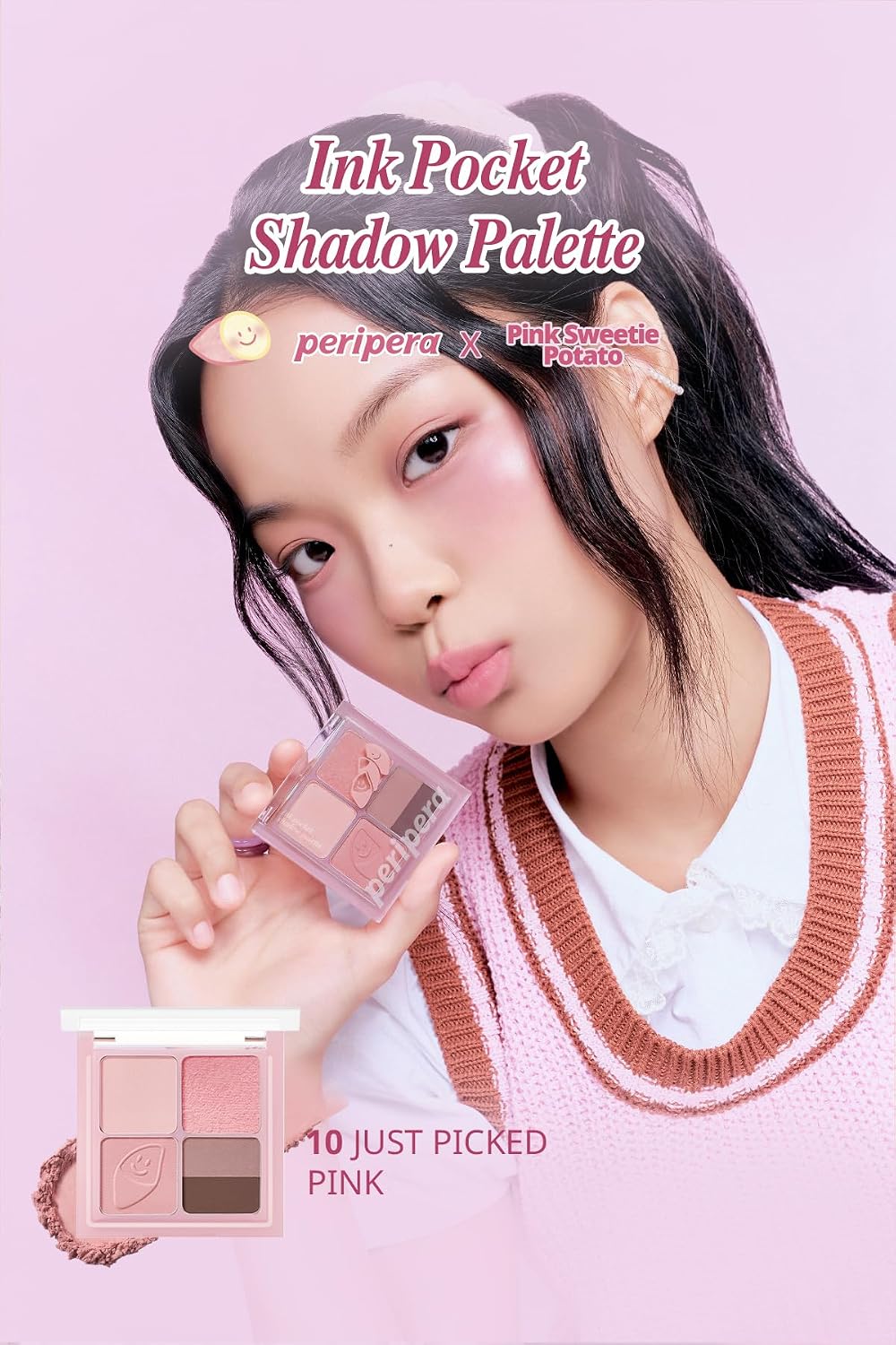 Peripera Mat Ve Parıltılı Tonlarda 5Li Far Paleti Ink Pocket Shadow Palette (10 Just Picked Pink) 10 Just Picked Pink