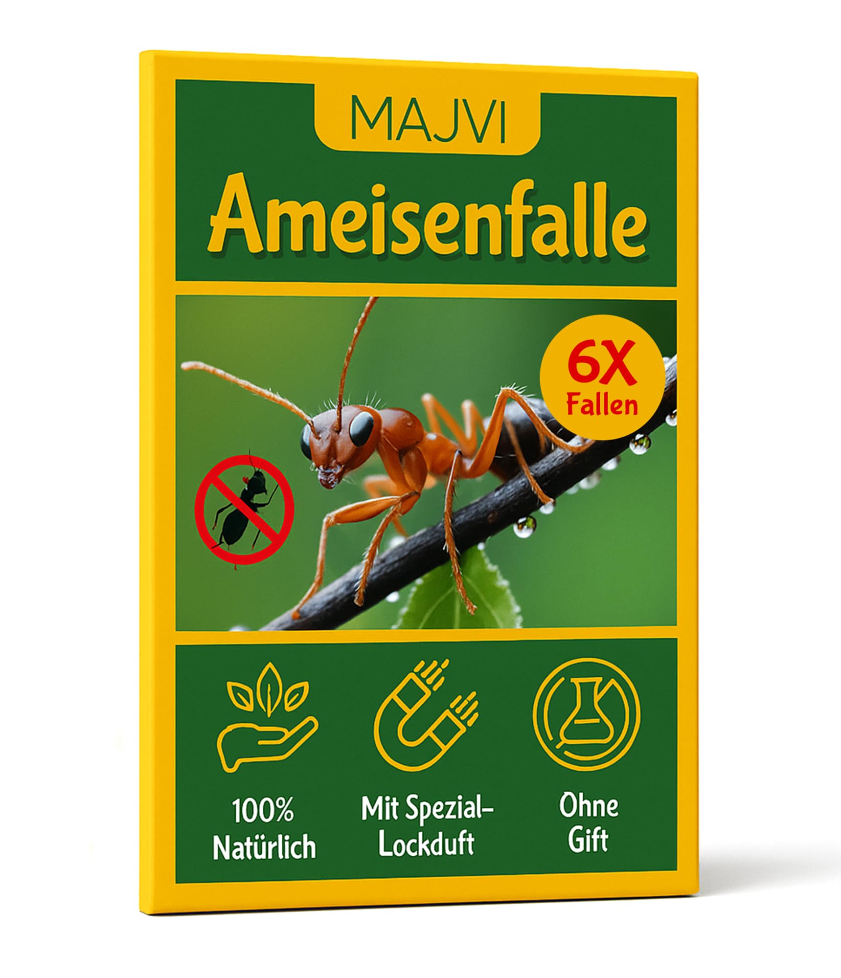 Ameisenfalle mit Spezial-Lockstoff – 4x Stück – Klebefalle zur Überwachung – Umweltbewusste und Giftfreie Ameisenköder Dose – Große und stark haftende Klebefläche – Umweltfreundlich & Haustiergeeignet