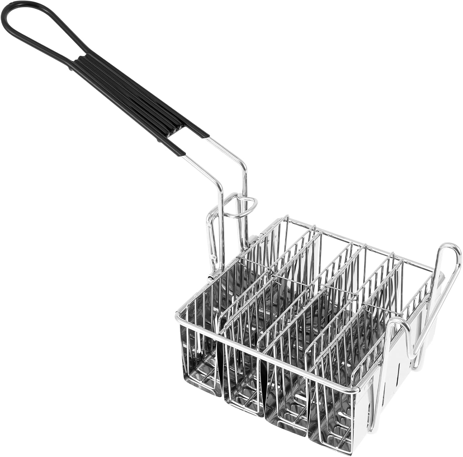Stainless Steel U Shape Taco Fryer Basket, Rust Proof Taco Shell Fryer Rack With Detachable Handle for Home Restaurant, Dishwasher Safe