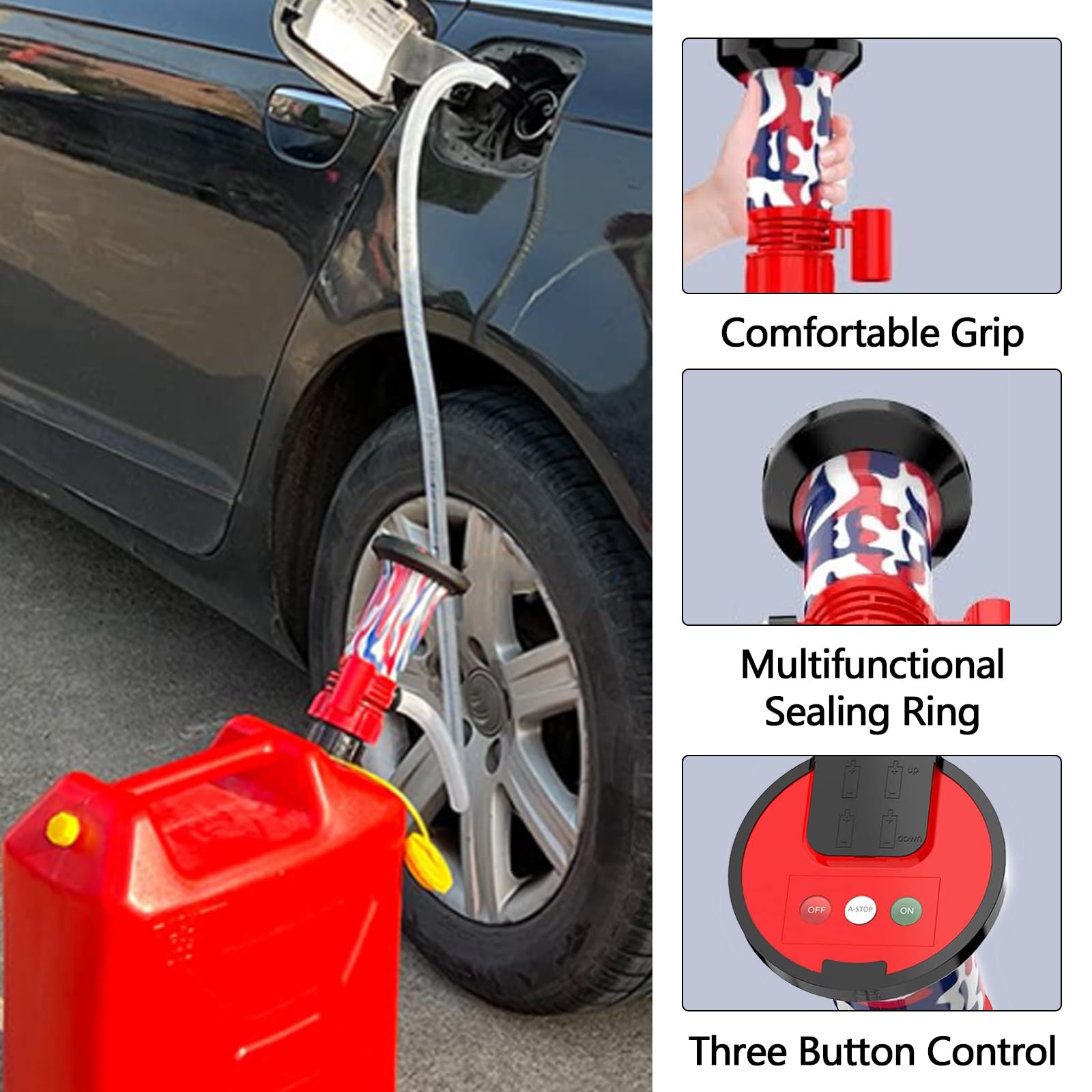 Bomba Extractora de Aceite Eléctrica para Trasvase, Bomba de Trasiego de Combustible con Sensor de Parada Automática,Bomba Extractora de Aceite Portátil,para Agua Gasoil Gasolina Aceite Otros Líquidos