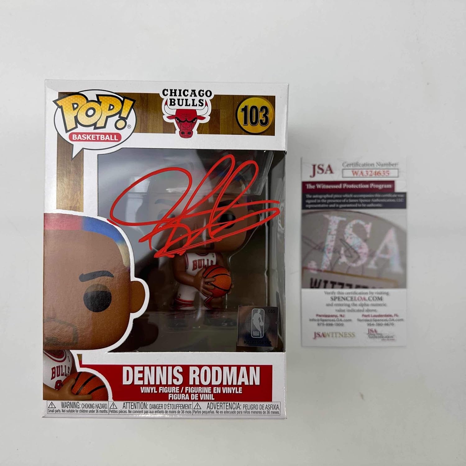 Autographed Dennis Rodman Chicago Bulls figure