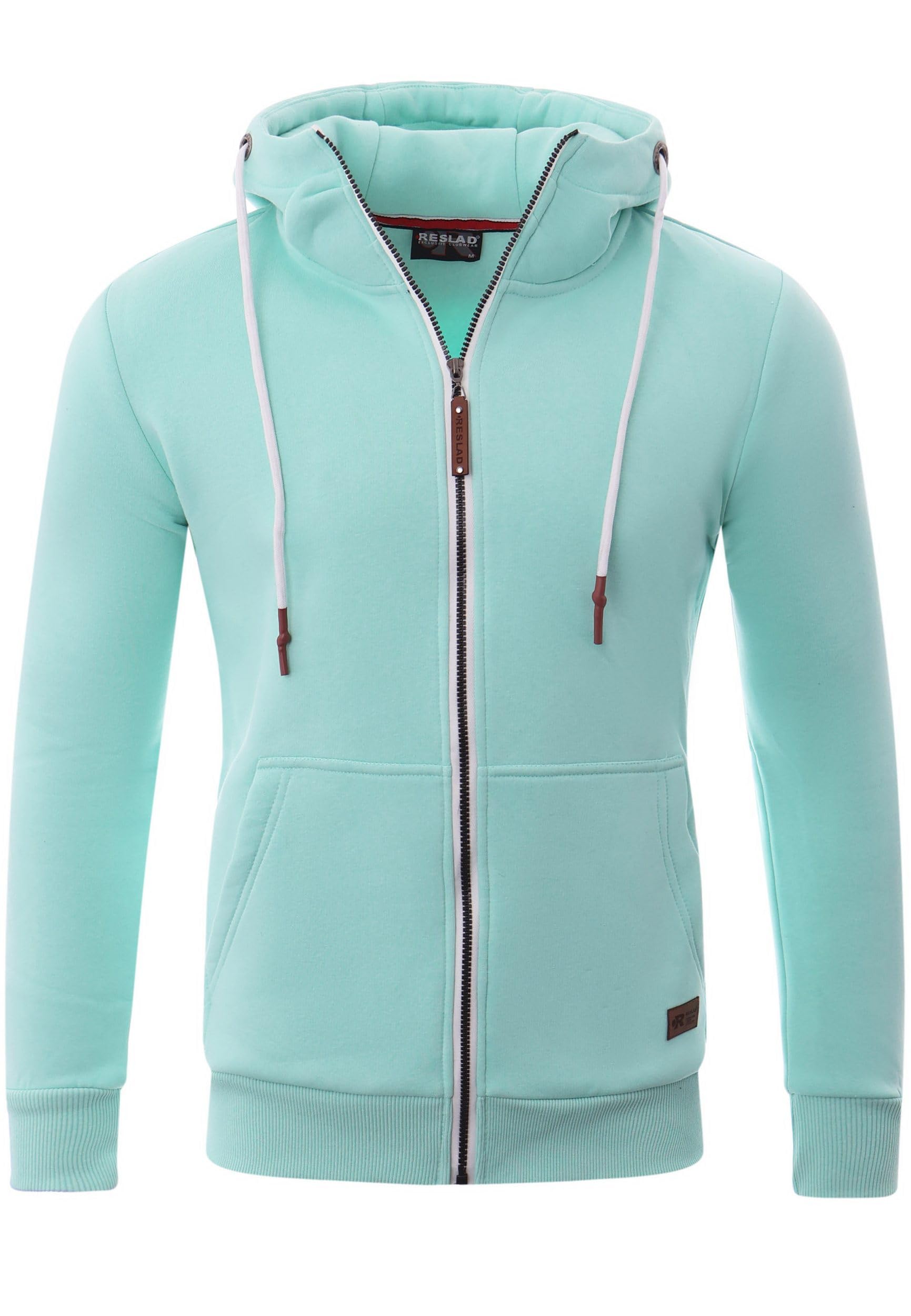 Reslad Sweatjacke Herren Kapuzenpullover | Hoodie Männer Zipper Pullover mit Kapuze Bequeme Baumwolle RS-1006