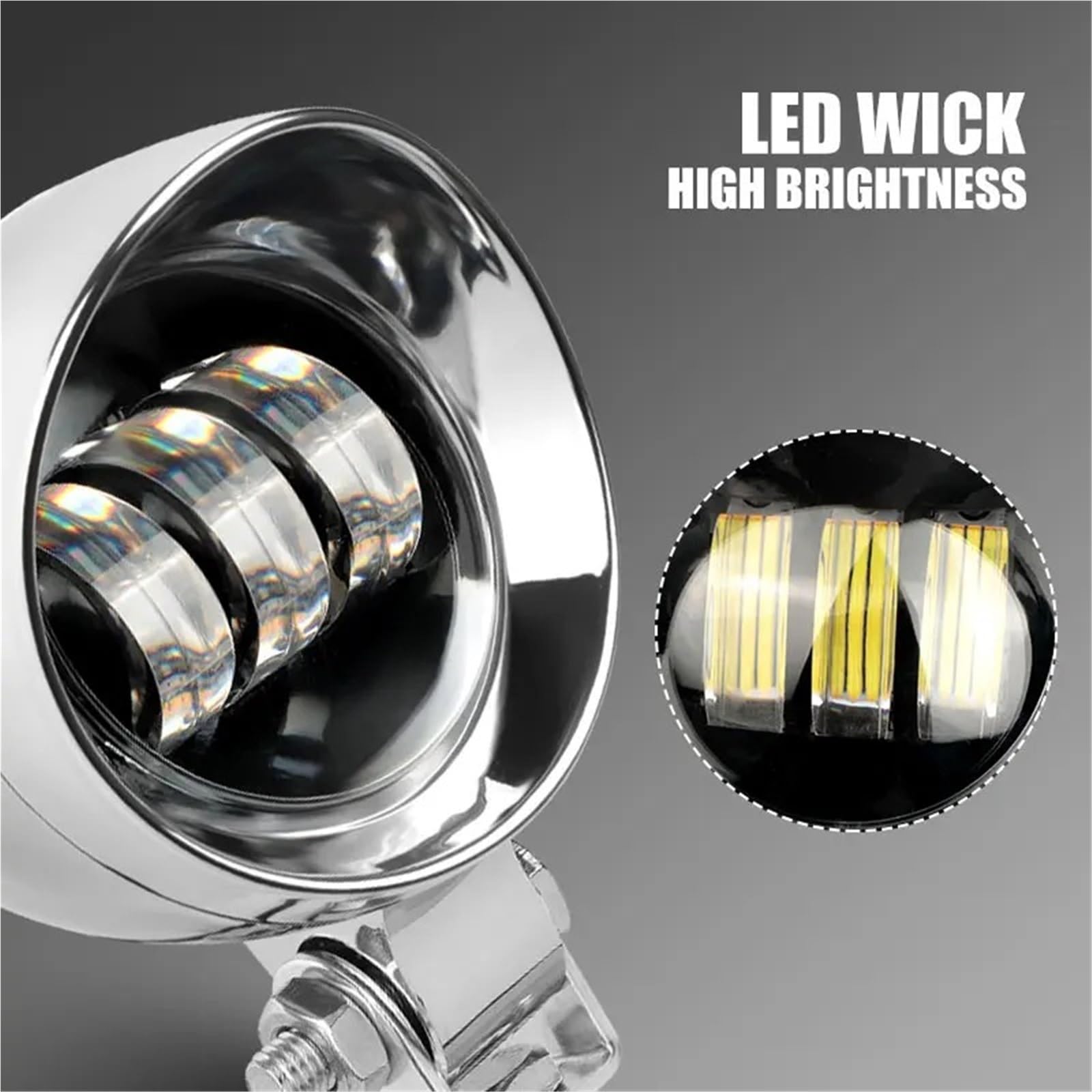 Faro De Motocicleta Foco LED Motocicleta Faros Antiniebla Doble Color Altas Para Coches Camiones SUV UTV 12 V Auxiliar Conducción LED