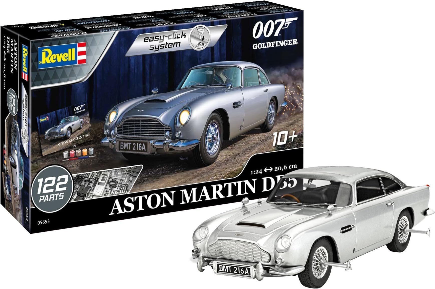 Revell Gift Set 1:24 - James Bond Aston Martin DB5, Silver