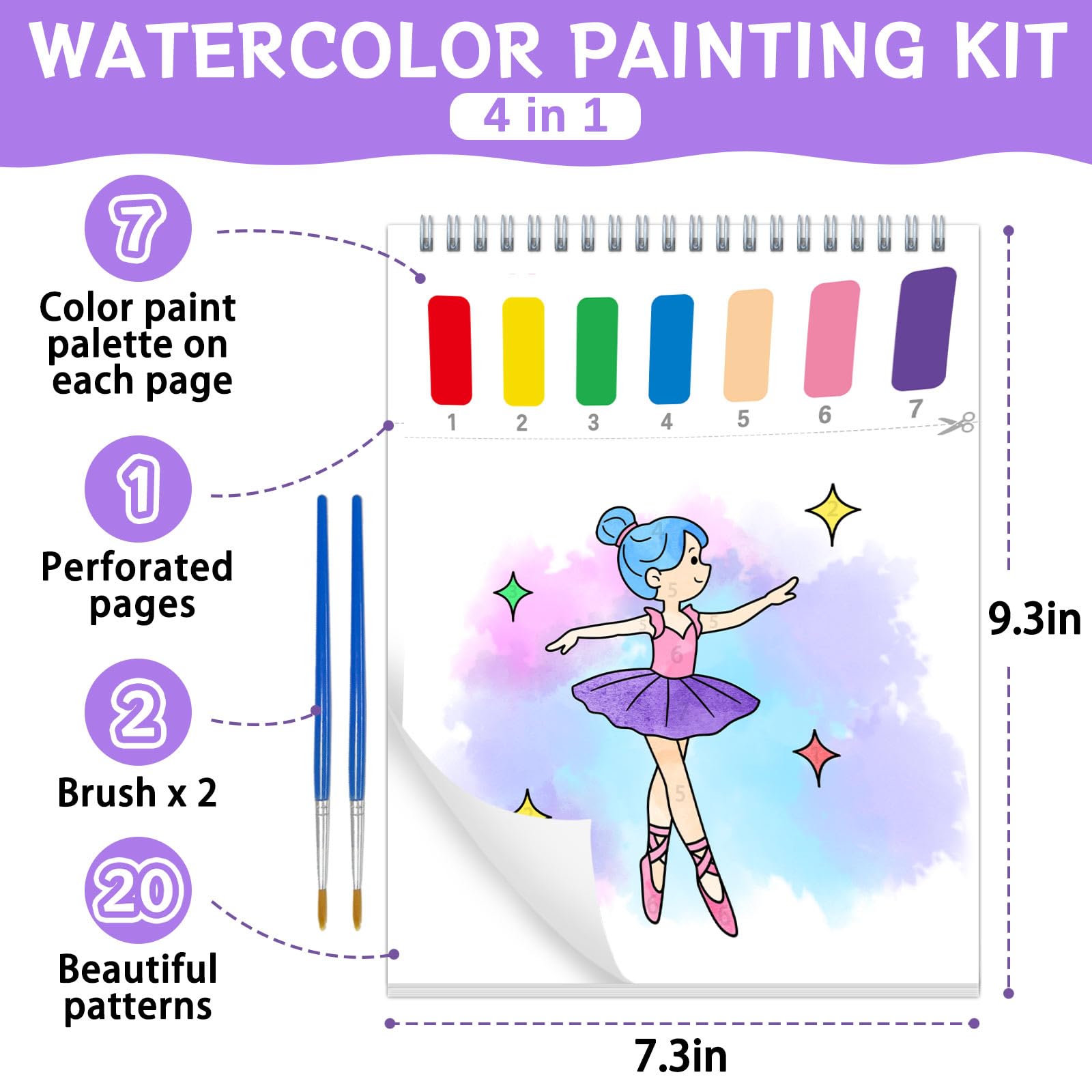 Water Coloring Books for Kids - Princess & Party -5 Water Coloring Books for Kids - Princess & Party -5