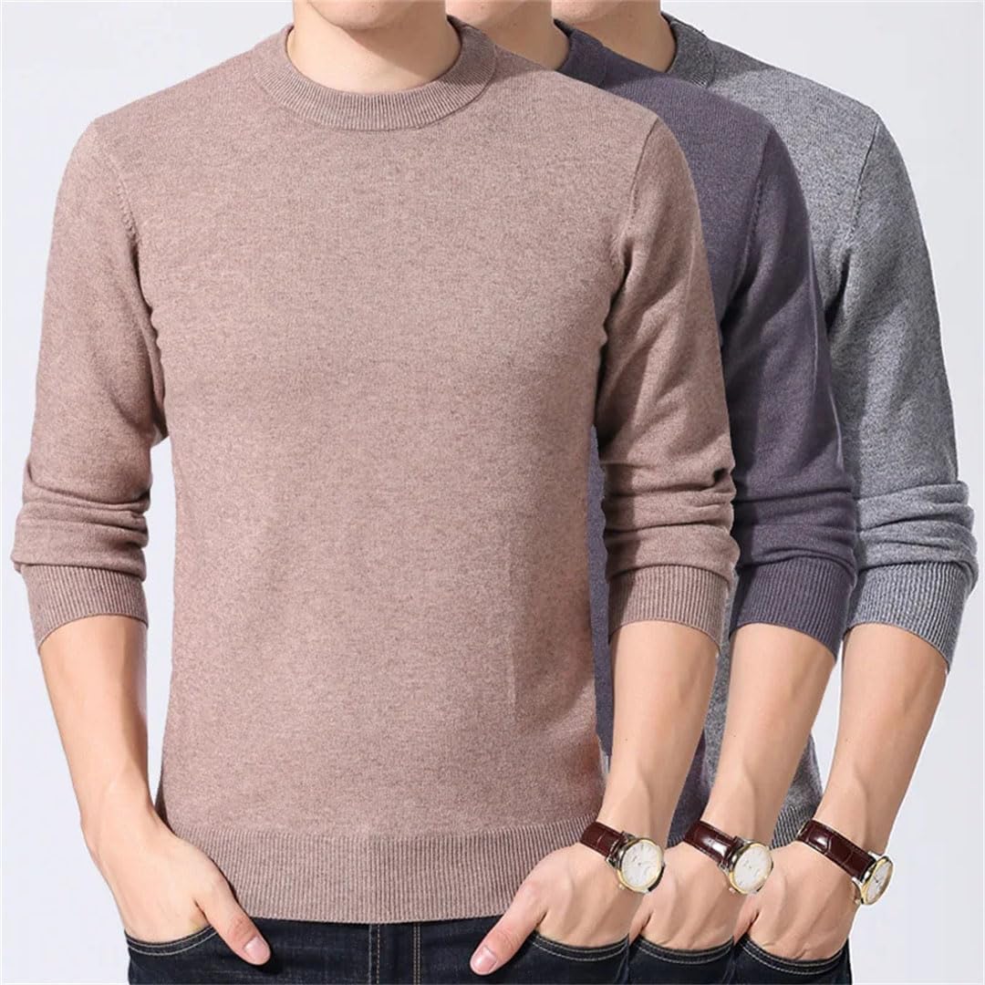 Inverno degli uomini di Spessore Girocollo Maglione Tinta unita Maglione Selvaggio Slim Dolcevita Caldo per Maschio Maglione A Maglia